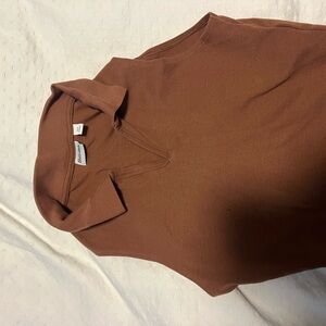 Brown Sleeveless Top Aritzia